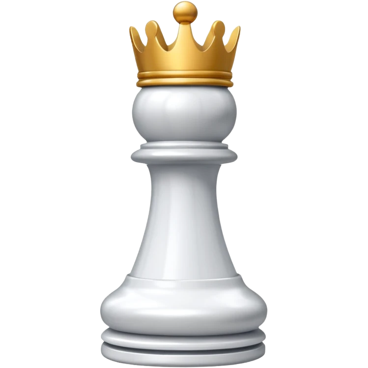 white plastic chess pieces, king emoji