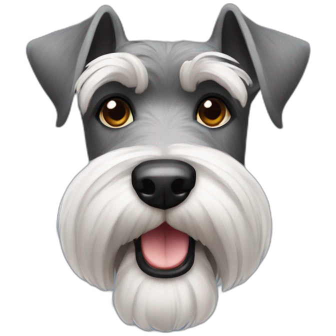 Schnauzer face emoji