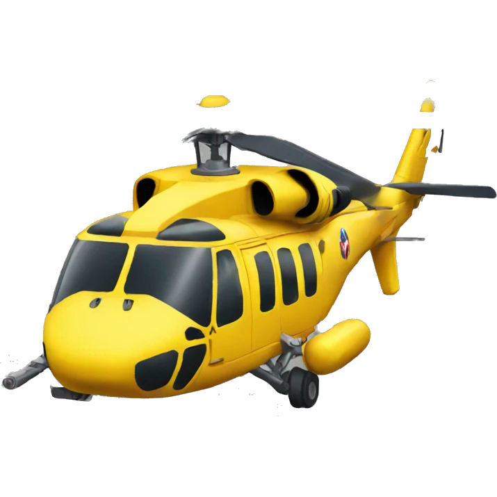 Blackhawk helicopter yellow emoji