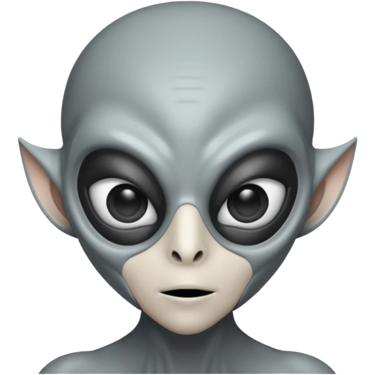 an gray alien wearing mask emoji
