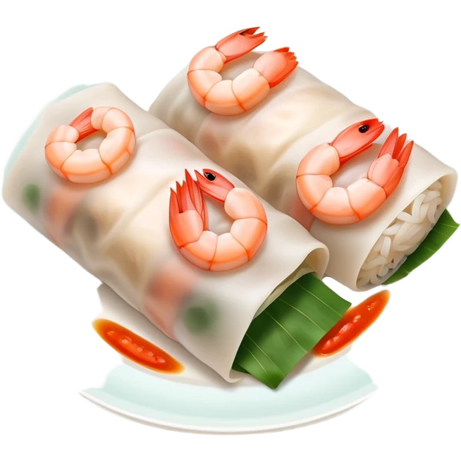 Shrimp rice rolls dim sum emoji