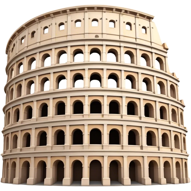 Cinematic Realistic Colosseum Landmark Emoji, depicted as the ancient Roman amphitheater rendered with dramatic architectural detail and dynamic lighting. emoji