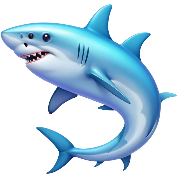 Shark mix with dolphin and a butterfly  emoji