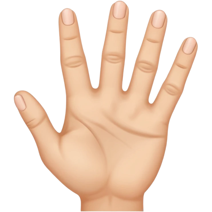 Une main avec 5 doigts et les deux doigts du milieu sont les seuls à ne pas être recourbés emoji