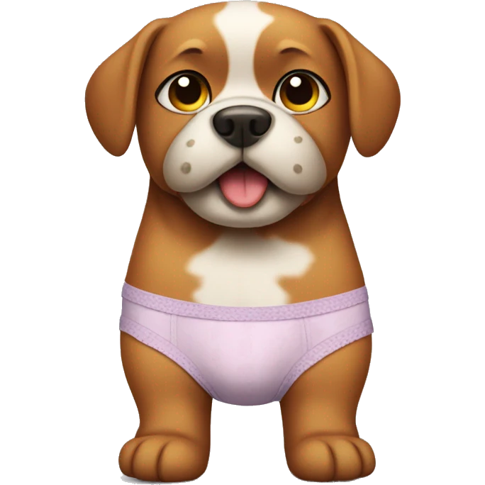Dog in underwear emoji