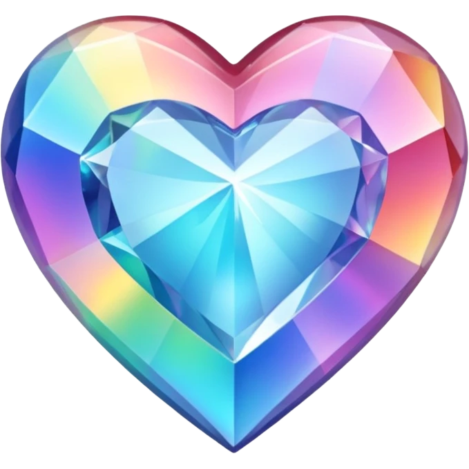 heart with a crystal prism effect emoji