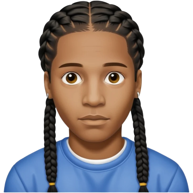 asap rocky, pretty bratz man, with cornrows emoji