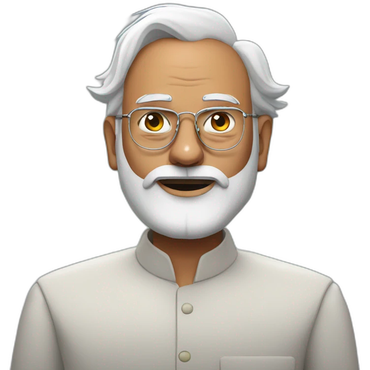 hyper realistic narendra modi as rick from rick and morty emoji