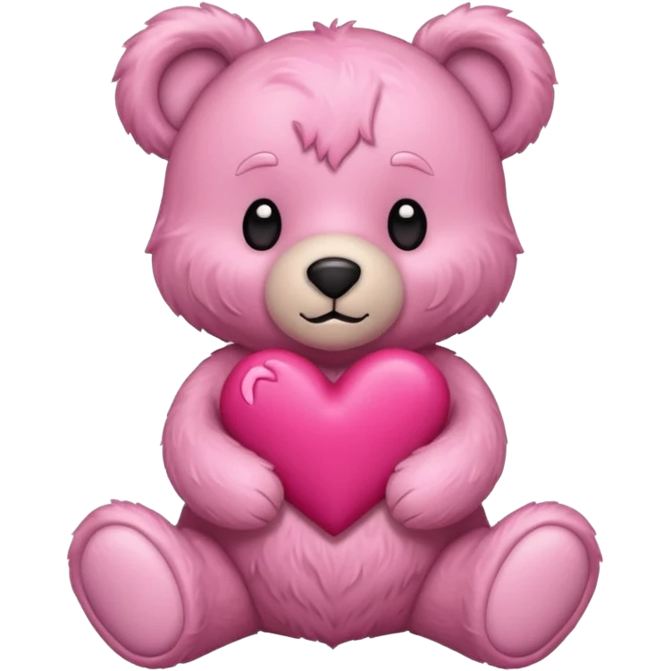 Teddy Bear with pink love emoji