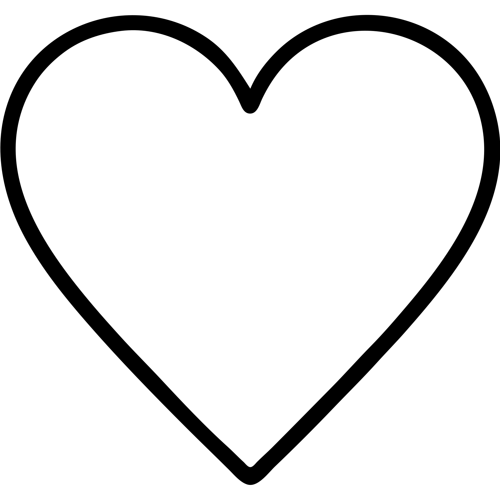 blue heart, outlined style, clean and modern emoji