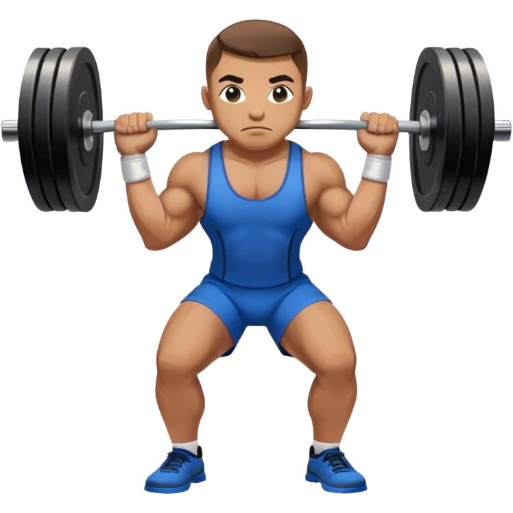 powerlifter with blue shorts perfoming deadlift emoji