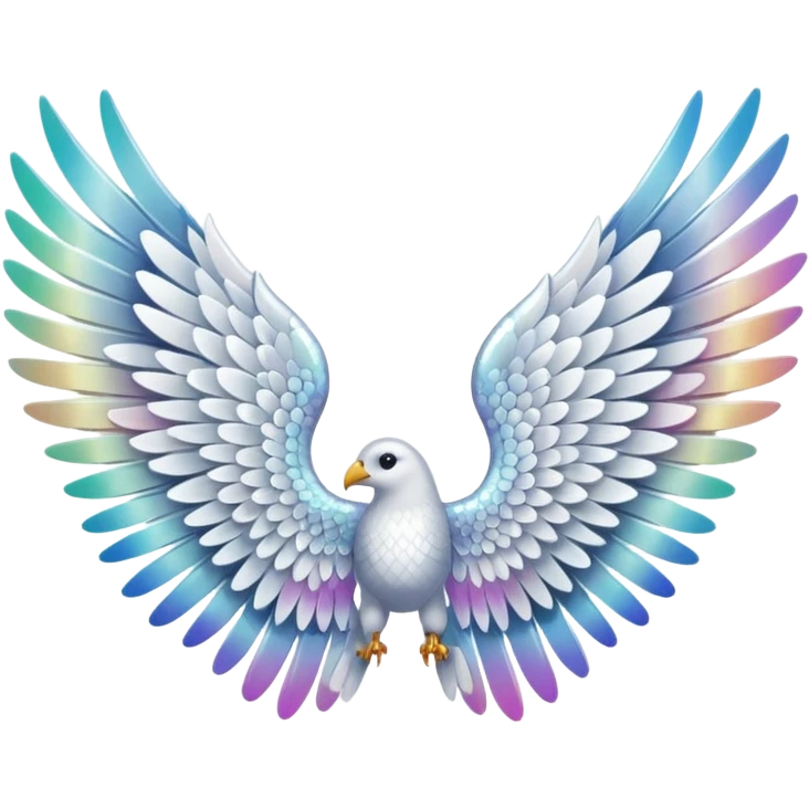 Glitter White Wings emoji