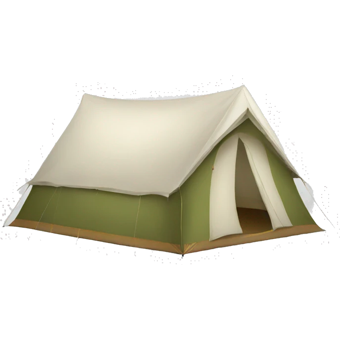 big fancy camping tent white emoji