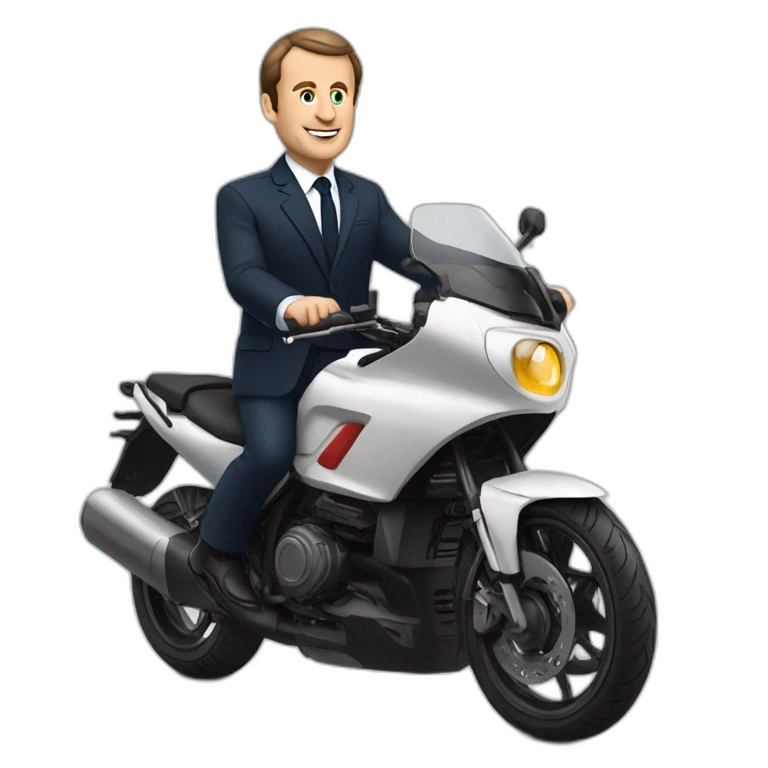 Macron en moto emoji
