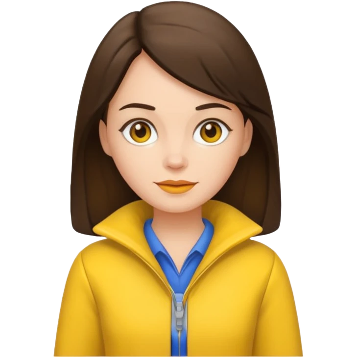 brunette woman with yellow dutch clothing emoji