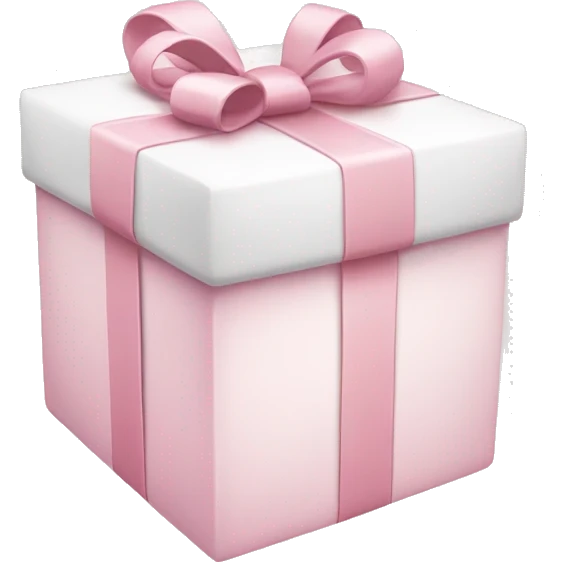 Light pink and white present emoji