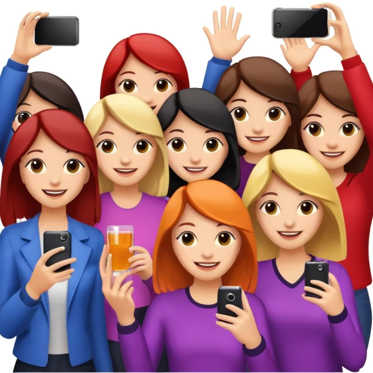 girls taking photo in club background emoji