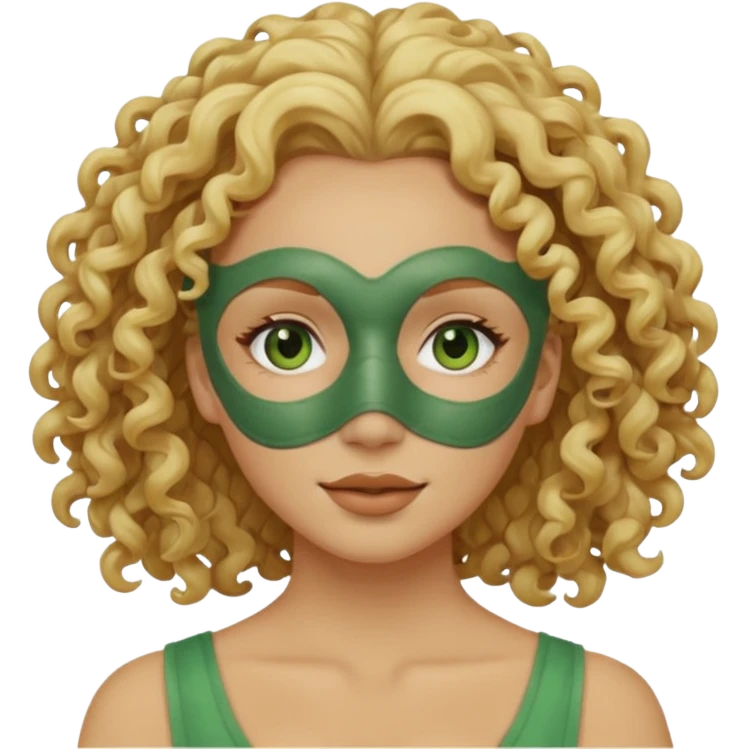 clay mask woman blond curly emoji