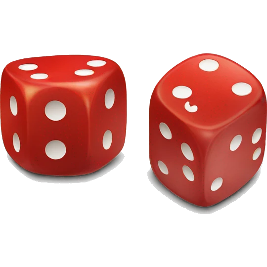  White dice and red dice  emoji