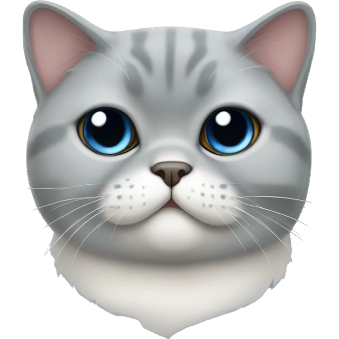 Blue exotic shorthair cat emoji