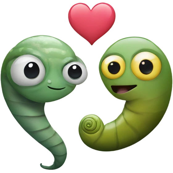 Snail and eel in love  emoji