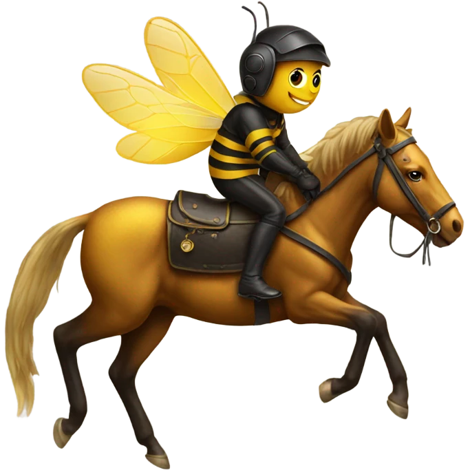 Bee riding a horse emoji