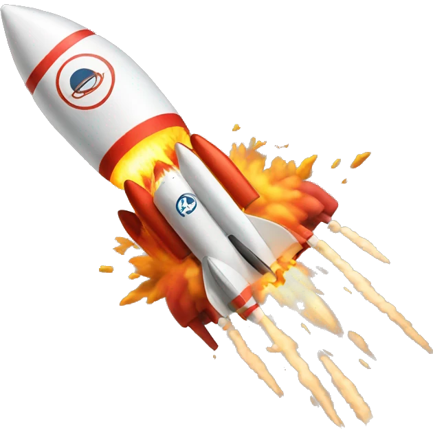 Rocket exploding emoji