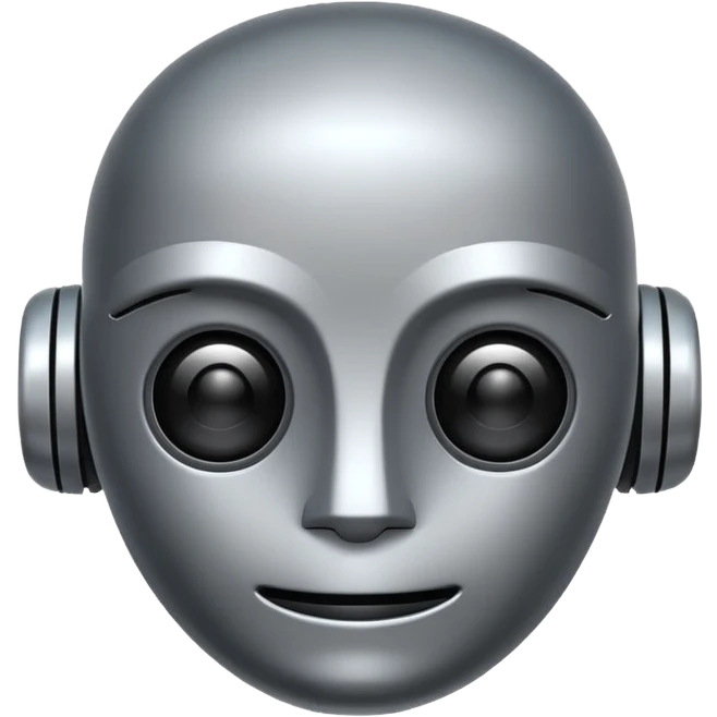 robot face emoji, classic style, simple and friendly emoji