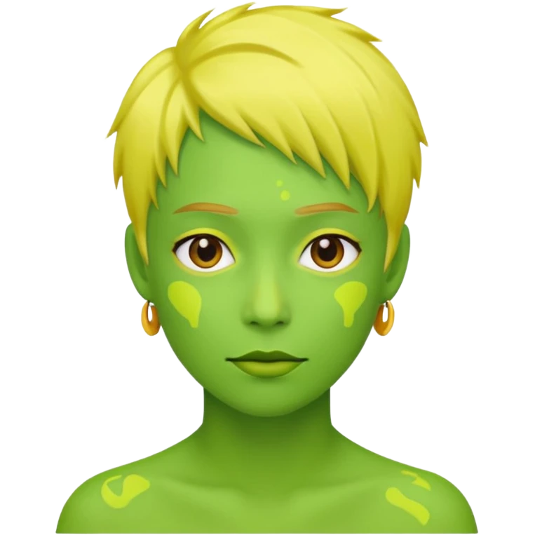 Neon green ,yellowHaired People  emoji