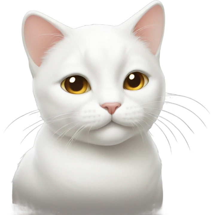 White cat kisses emoji