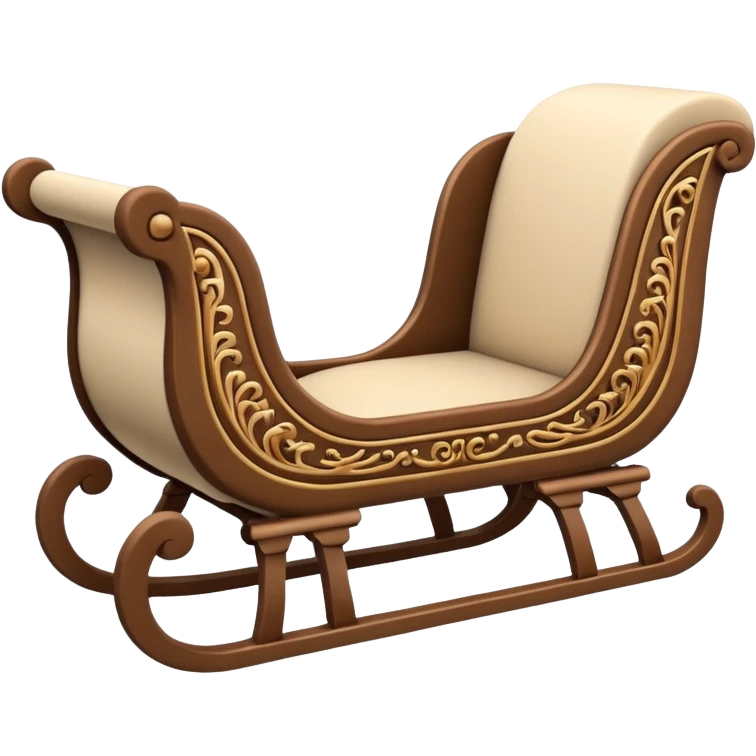 beige winter sleigh emoji