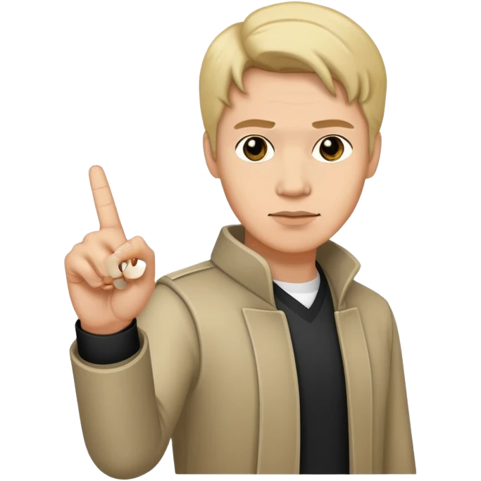 Han with middle finger and ring finger pointing forward  emoji