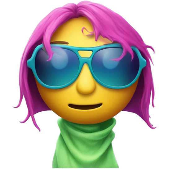 funny alien with sunglasses emoji