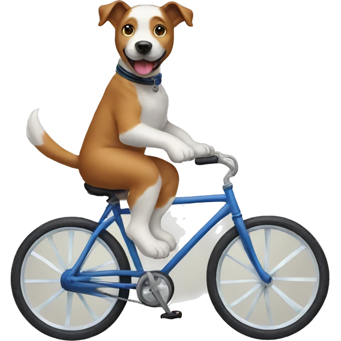 Dog riding a bike emoji