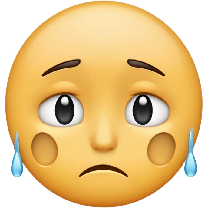 sad face emoji with green background and subtle tears emoji