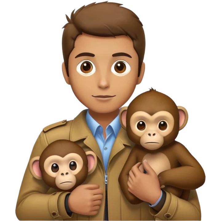 man with monkey emoji