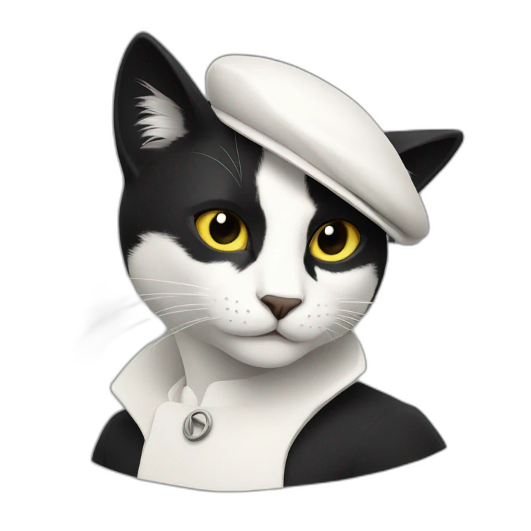 Chat noir et blanc emoji