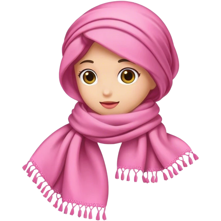 Pink scarf emoji