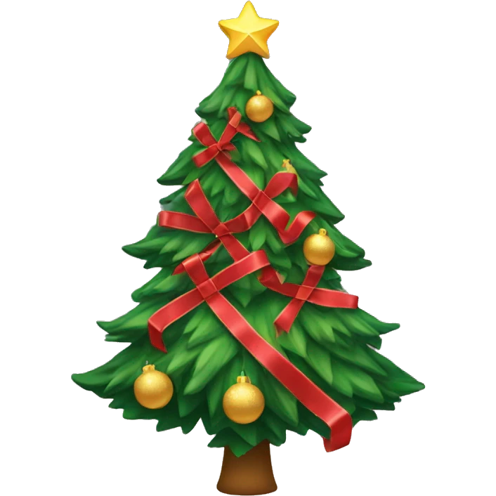 Christmas tree with bows on it  emoji