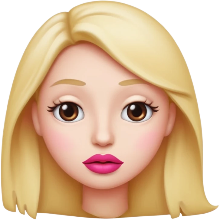 I want an emoji with the eyes looking to the side and with big pink lips and a judgemental face emoji