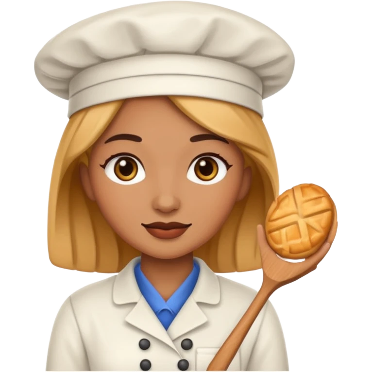 baker woman medium skin tone emoji
