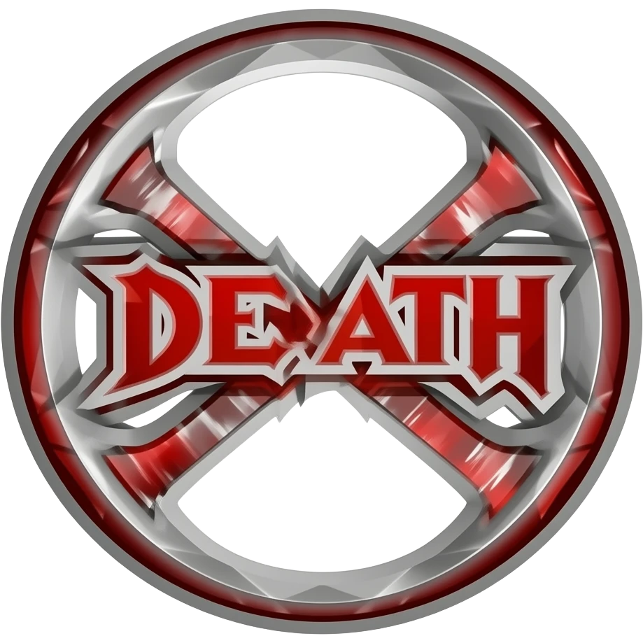 Draw a death metal logo: ‘Ourth emoji