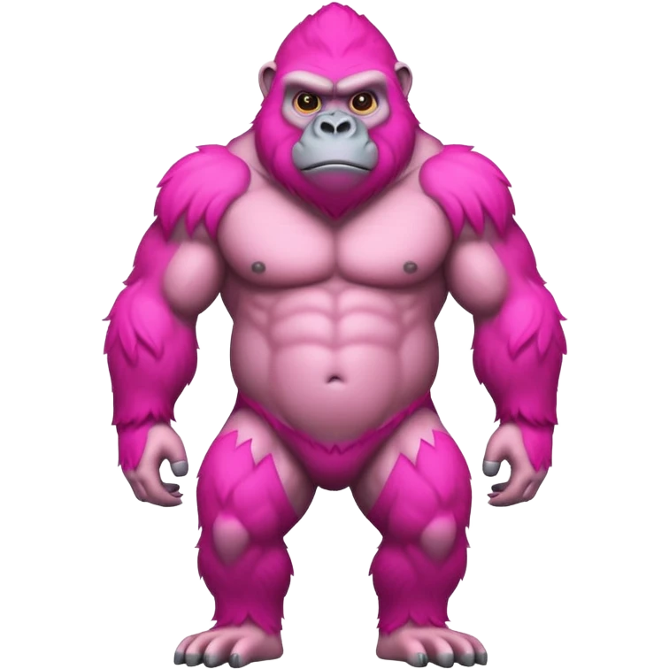 Pink gorilla  emoji