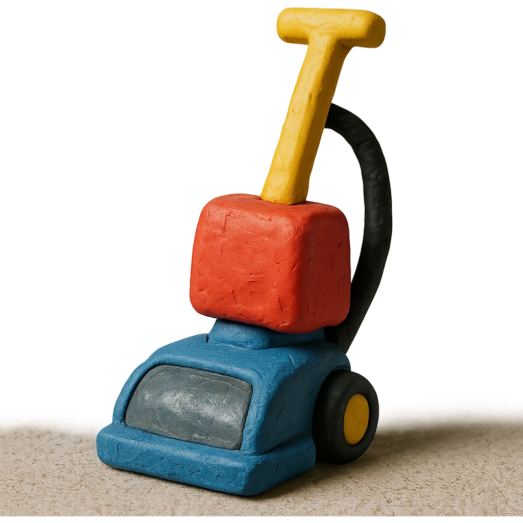 claymation style carpet shampooer, detailed emoji
