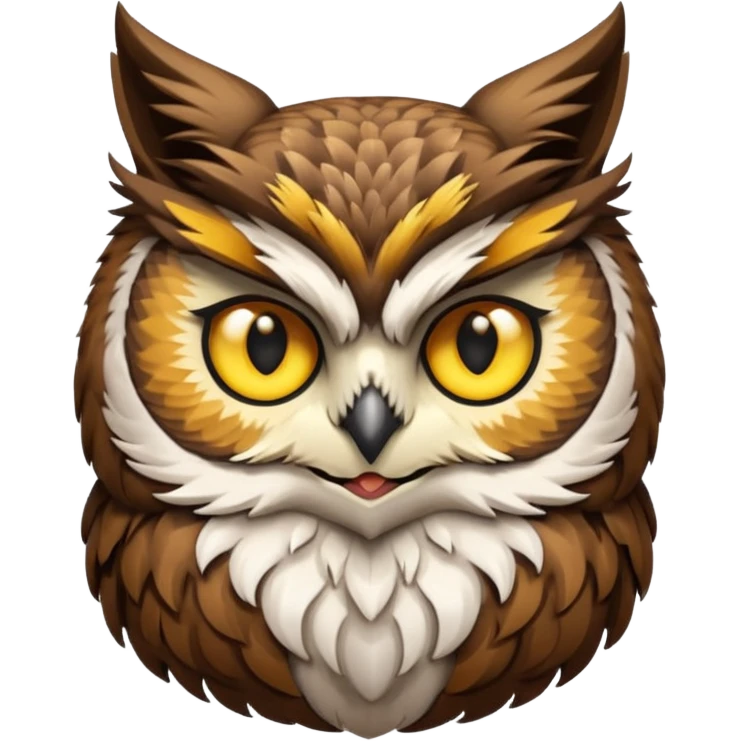 Owl with cat head emoji
