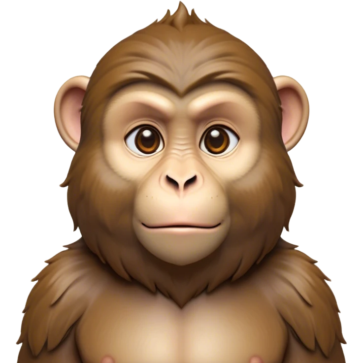 Cinematic Noble Macaque Portrait Emoji, Poised and regal, with a smart, agile build and expressive, deep-set eyes, adorned with soft, detailed fur and a dignified expression, Simplified yet sharp and sophisticated features, highly detailed, glowing with a soft, natural radiance, high shine, intelligent and commanding, stylized with an air of primate nobility, focused and alert, soft glowing outline, capturing the essence of a watchful and confident guardian that appears ready to leap out of the screen with effortless authority! emoji