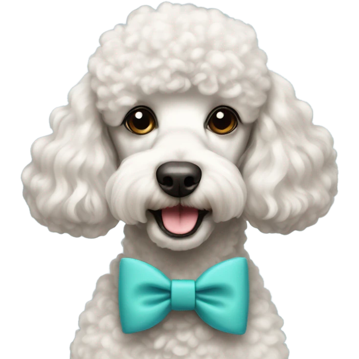 Poodle with a bow tie emoji