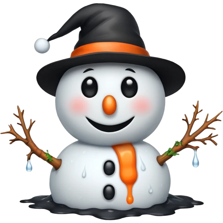 melting snowman emoji