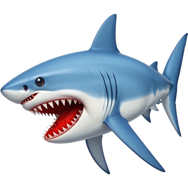 blue Shark attack efferct with blood emoji