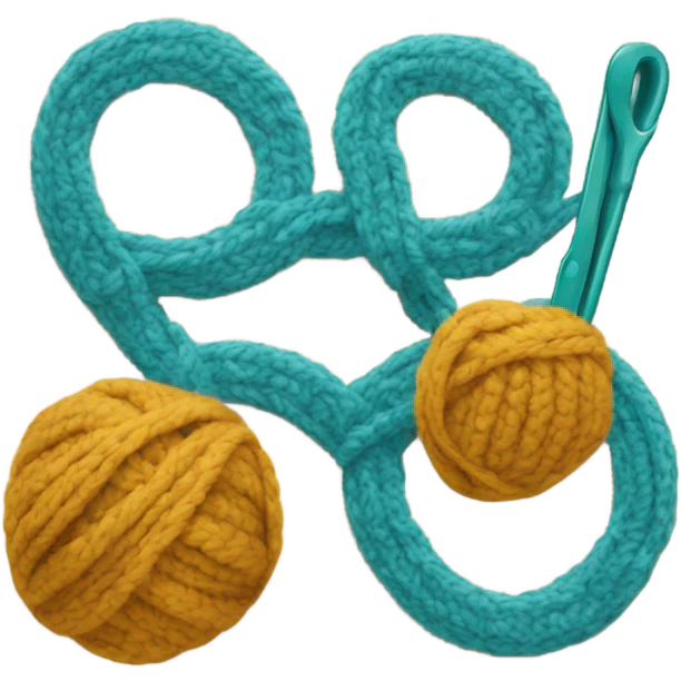 A logo for a crochet business called cozy loops emoji